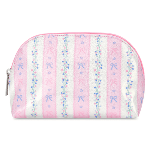 Floral Stripes Oval Cosmetic Bag by Iscream at Confetti Gift and Party Tuscaloosa Alabama