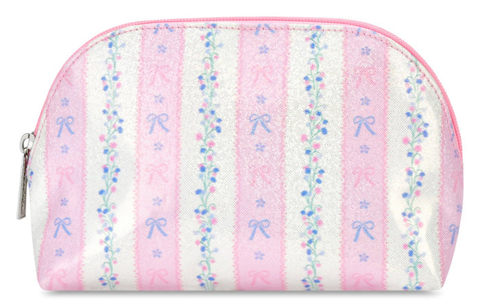 Floral Stripes Oval Cosmetic Bag by Iscream at Confetti Gift and Party Tuscaloosa Alabama