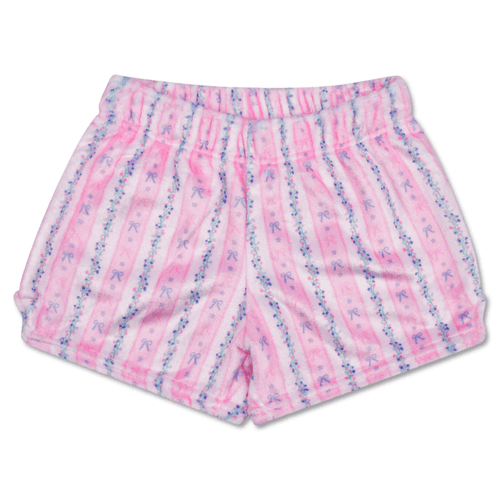 Floral Stripes Plush Shorts by Iscream at Confetti Gift and Party Tuscaloosa Alabama