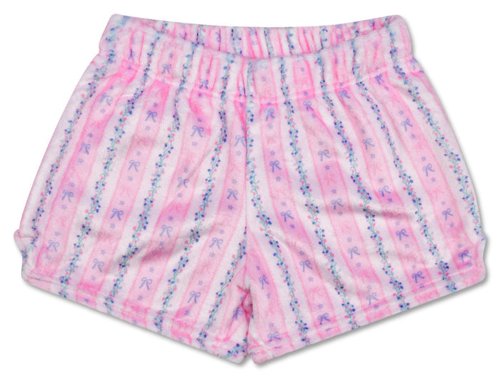 Floral Stripes Plush Shorts by Iscream at Confetti Gift and Party Tuscaloosa Alabama