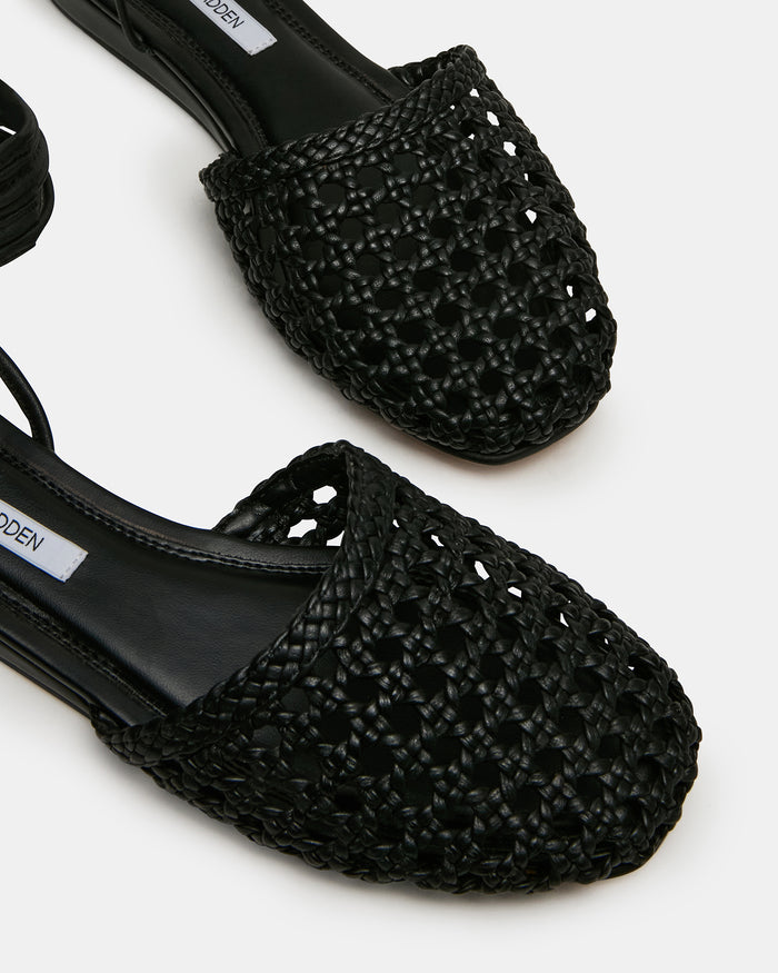 FLUTTER BLACK LEATHER