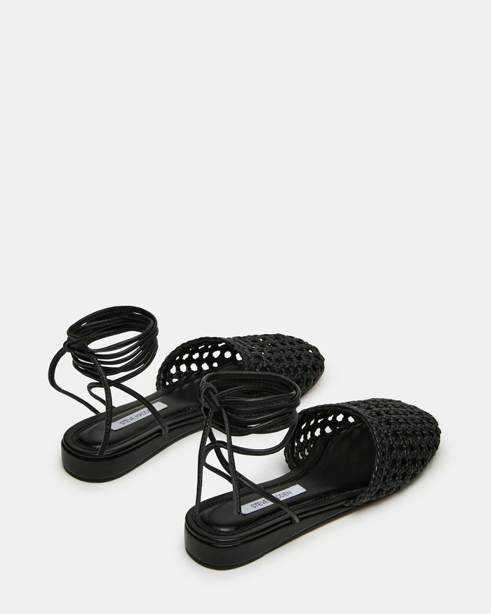 FLUTTER BLACK LEATHER