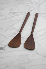Four Leaf Wood Shop - Flat Line - Modern Salad Set - Walnut Wood