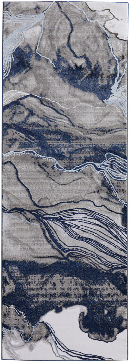 lifestyle The Rug Corner Feizy Gaspar Modern Abstract - Blue/Gray/Ivory  Gaspar Modern Abstract - Blue/Gray/Ivory