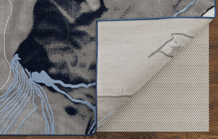 The Rug Corner Feizy Gaspar Modern Abstract - Blue/Gray/Ivory  Gaspar Modern Abstract - Blue/Gray/Ivory