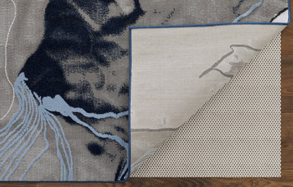 The Rug Corner Feizy Gaspar Modern Abstract - Blue/Gray/Ivory  Gaspar Modern Abstract - Blue/Gray/Ivory