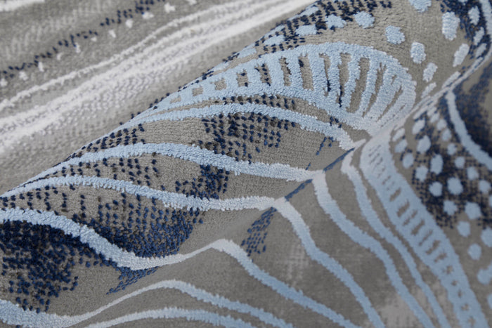 The Rug Corner Feizy Gaspar Modern Abstract - Blue/Gray/Ivory  Gaspar Modern Abstract - Blue/Gray/Ivory