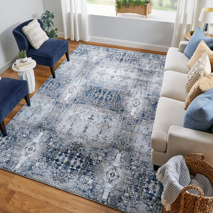 lifestyle The Rug Corner Feizy Gaspar Modern Damask - Blue/Gray/Taupe  Gaspar Modern Damask - Blue/Gray/Taupe