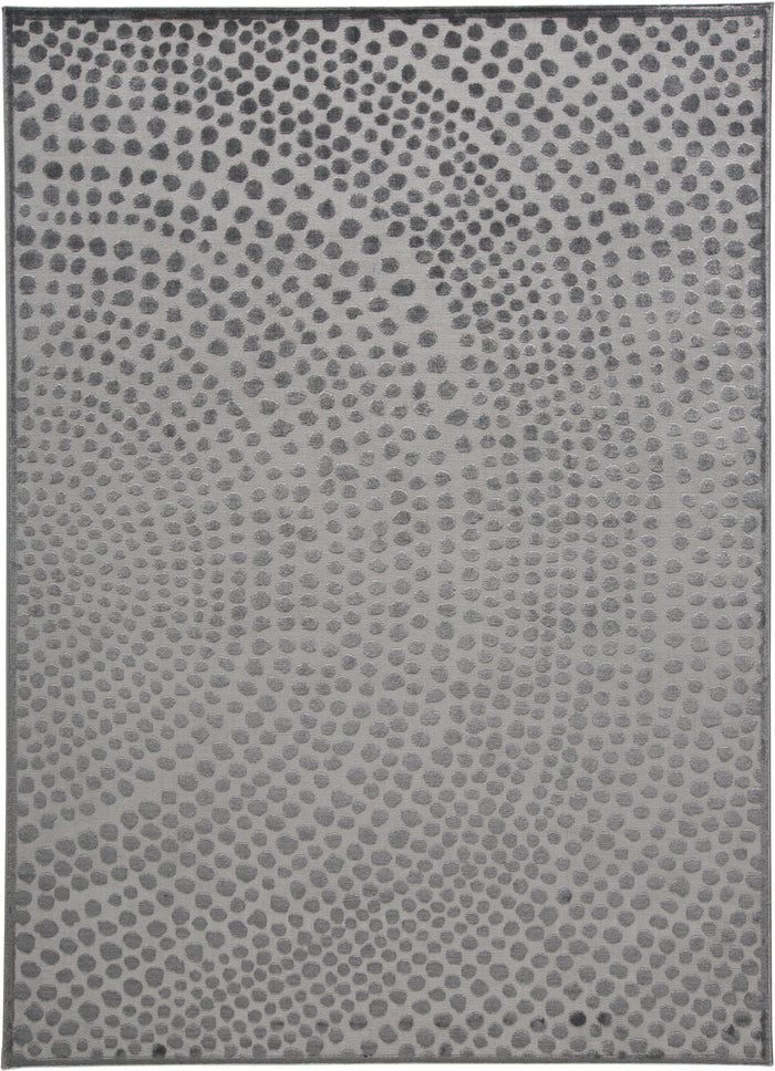 The Rug Corner Feizy Gaspar Modern Polka Dots - Gray/Silver/Ivory  Gaspar Modern Polka Dots - Gray/Silver/Ivory