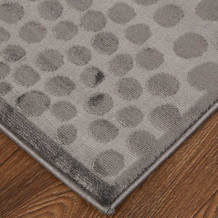 The Rug Corner Feizy Gaspar Modern Polka Dots - Gray/Silver/Ivory  Gaspar Modern Polka Dots - Gray/Silver/Ivory