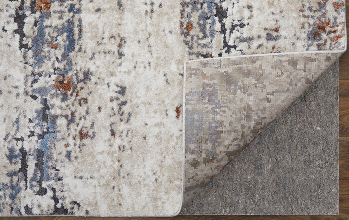 The Rug Corner Feizy Gilmore Modern Abstract - Ivory/Blue/Gray