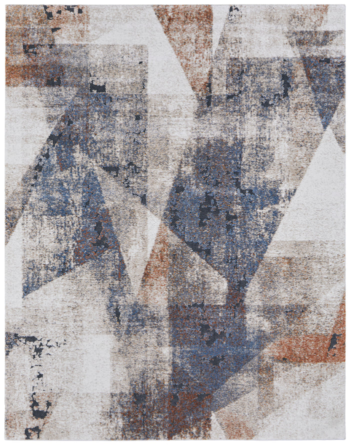 The Rug Corner Feizy Gilmore Modern Color Block - Blue/Ivory/Taupe