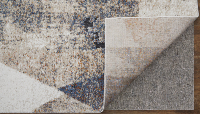 The Rug Corner Feizy Gilmore Modern Color Block - Blue/Ivory/Taupe