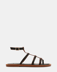 GIVARA Black Leather Fisherman Gladiator Strappy Women's Sandal | Steve Madden