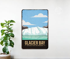 Glacier Bay National Park Sign Rustic Looking Wall Decor Cabin Signs Alaska