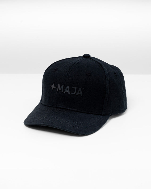 Gorra Snapback MAJA®, Negro, vista frontal, Algodón, protección solar y estilo casual