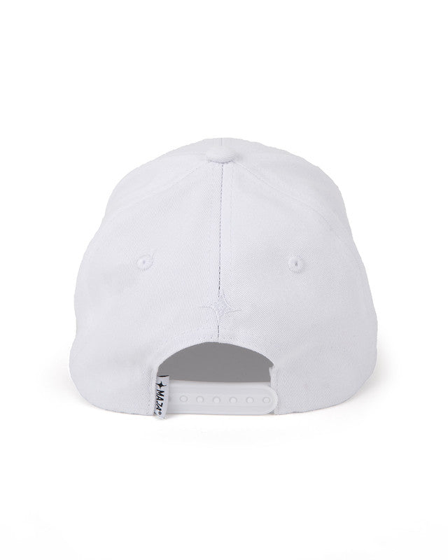 Gorra Snapback MAJA®, Blanco, vista lateral, Algodón, protección solar y estilo casual