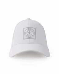 Gorra Perforada, Blanco, vista frontal, Nylon, con Microperforación láser para ventilación, protección solar y estilo casual