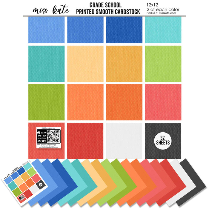 Grade School - Printed Smooth Cardstock Single-Sided