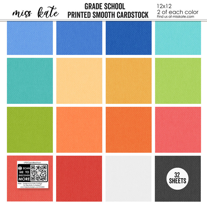 Grade School - Printed Smooth Cardstock Single-Sided