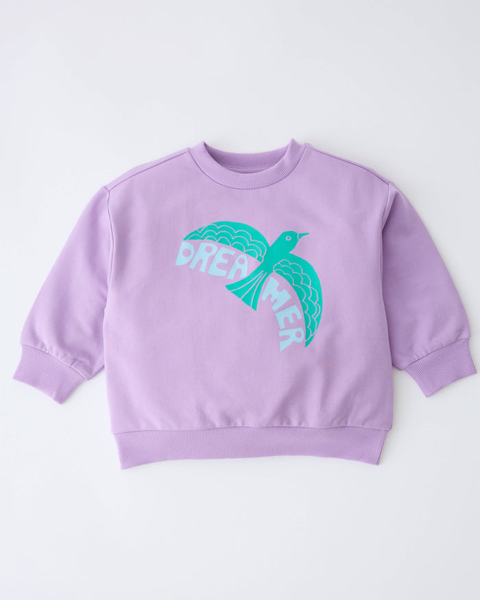 Graphic Sweatshirt | Purple Bird - Kindred Bravely