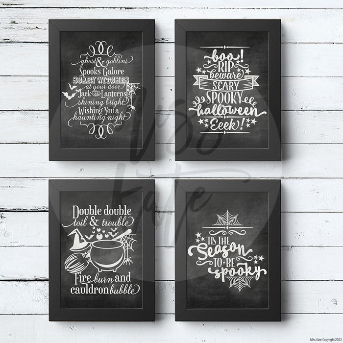 Halloween Phrases Chalkboard Prints 1 - 8X10