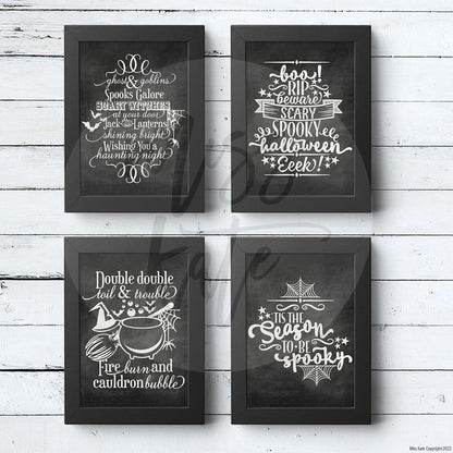 Halloween Phrases Chalkboard Prints 1 - 8X10
