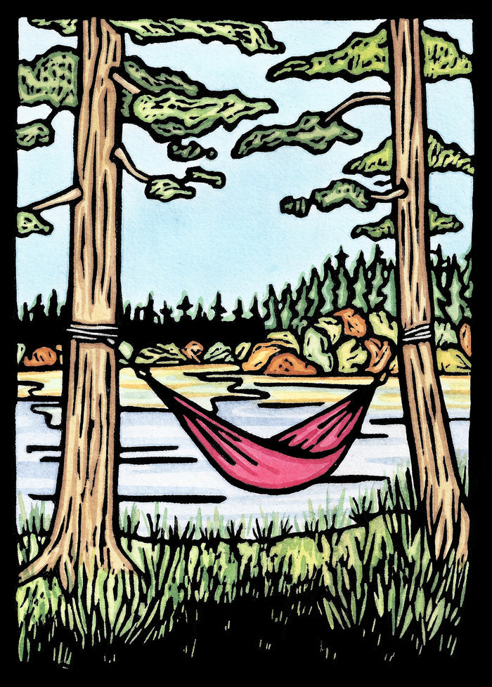 Hammock - Original Linocut