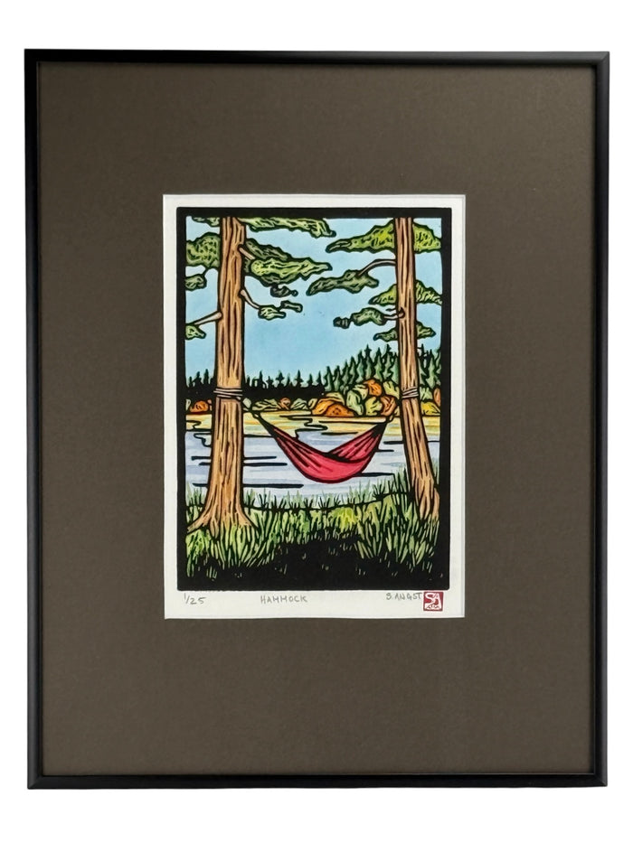 Hammock - Original Linocut