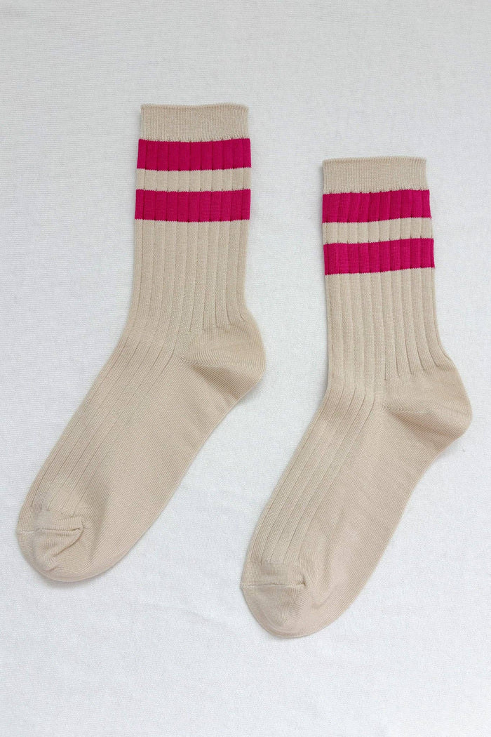 HER VARSITY SOCK | MAGENTA - LE BON SHOPPE