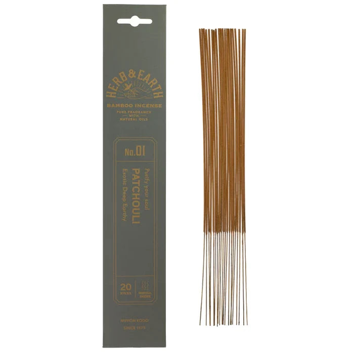 Herb & Earth Bamboo Incense 20pk: No.01 Patchouli