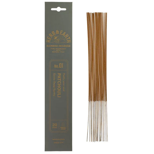 Herb & Earth Bamboo Incense 20pk: No.01 Patchouli