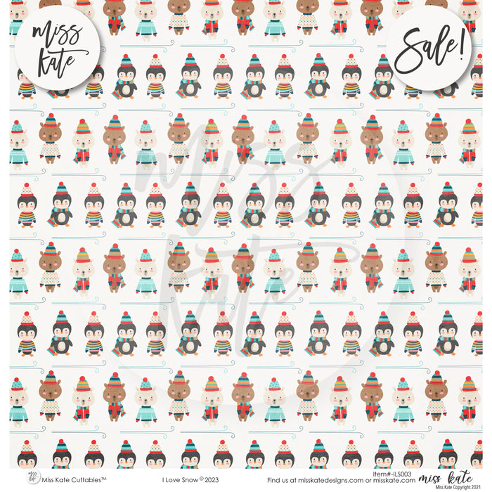 I Love Snow - Paper & Sticker Kit 12X12 (Ds)