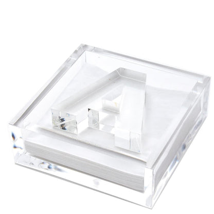 Initial Acrylic Cocktail Napkin Holder & Weight - Maisonette Shop