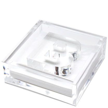 Initial Acrylic Cocktail Napkin Holder & Weight - Maisonette Shop