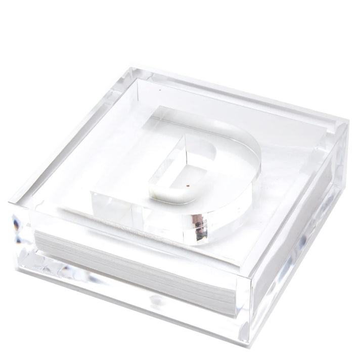 Initial Acrylic Cocktail Napkin Holder & Weight - Maisonette Shop