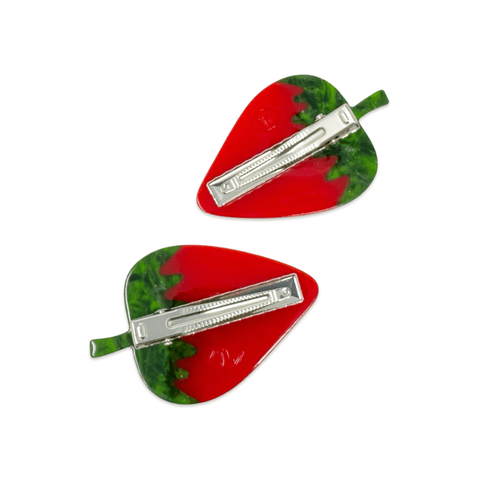 Jenny Lemons Strawberry Alligator Hair Clip Set