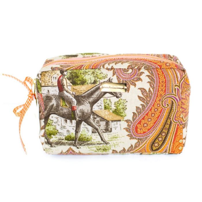 Keeneland Equestrian Marigold Cosmetic Bag - Maisonette Shop