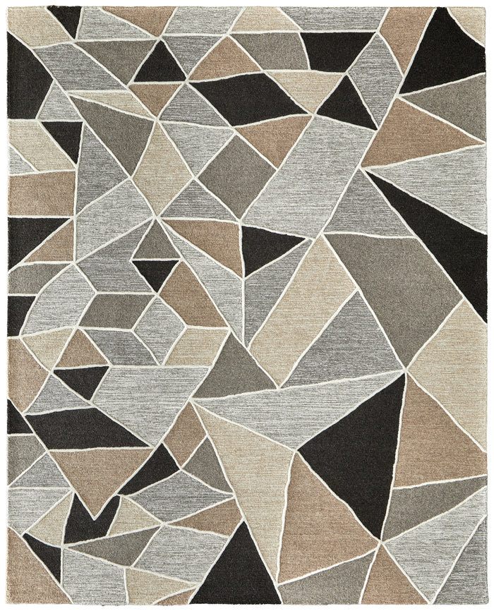 The Rug Corner Feizy Kimball Transitional Abstract - Gray/Black/Brown