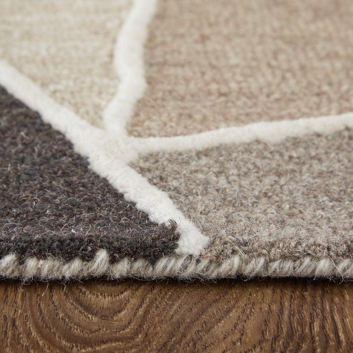 The Rug Corner Feizy Kimball Transitional Abstract - Gray/Black/Brown