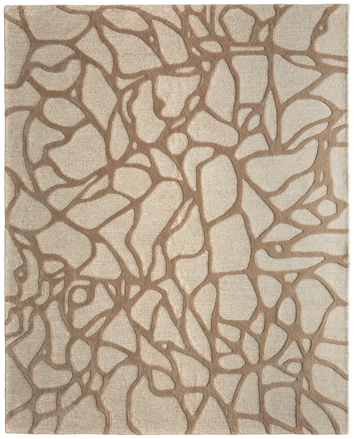 The Rug Corner Feizy Kimball Transitional Abstract - Ivory/Brown/Tan