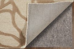 The Rug Corner Feizy Kimball Transitional Abstract - Ivory/Brown/Tan