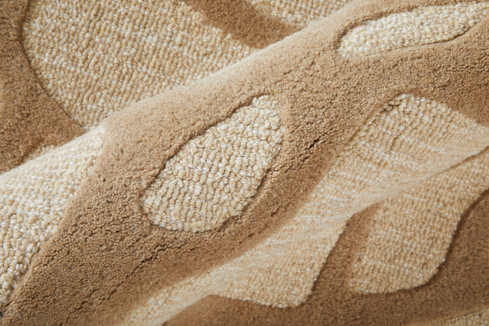 The Rug Corner Feizy Kimball Transitional Abstract - Ivory/Brown/Tan