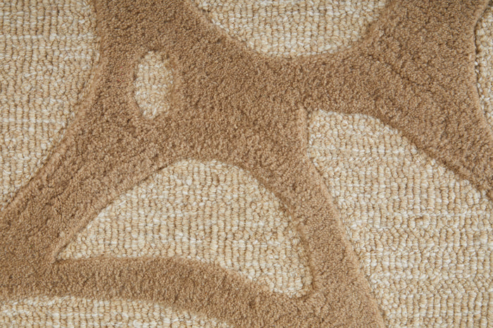 The Rug Corner Feizy Kimball Transitional Abstract - Ivory/Brown/Tan
