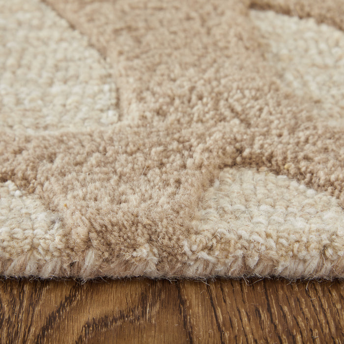 The Rug Corner Feizy Kimball Transitional Abstract - Ivory/Brown/Tan
