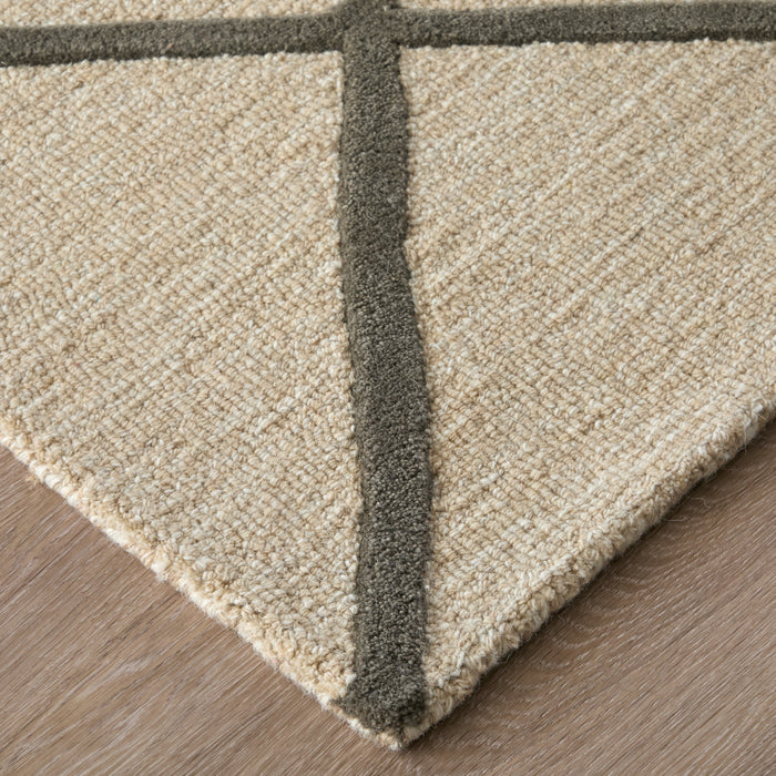 The Rug Corner Feizy Kimball Transitional Trellis & Lattice - Ivory/Gray/Tan