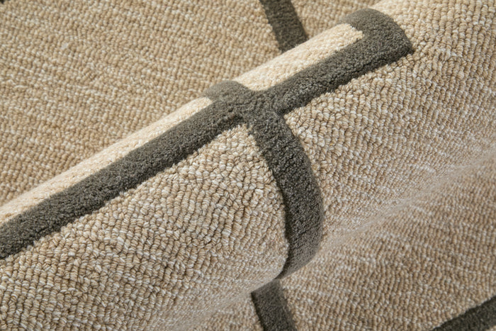 The Rug Corner Feizy Kimball Transitional Trellis & Lattice - Ivory/Gray/Tan