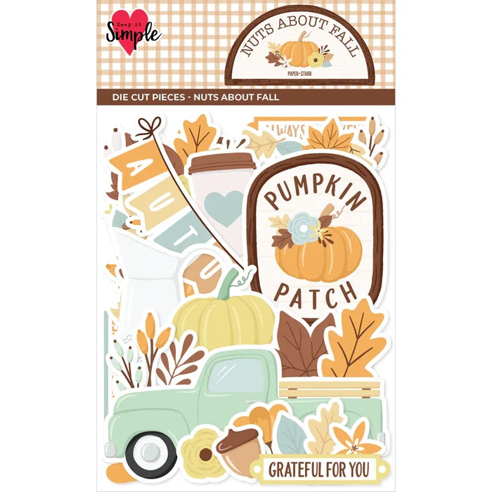KISS Collection Paper Pack and Ephemera Die Cuts Nuts About Fall