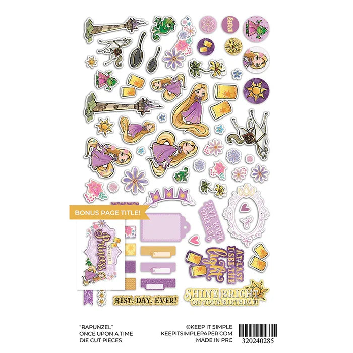KISS Collection Paper Pack and Ephemera Die Cuts Princess Rapunzel