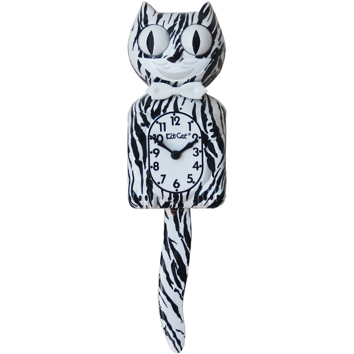 Kit-Cat Klock White Tiger - Made in U.S - Time for a Clock